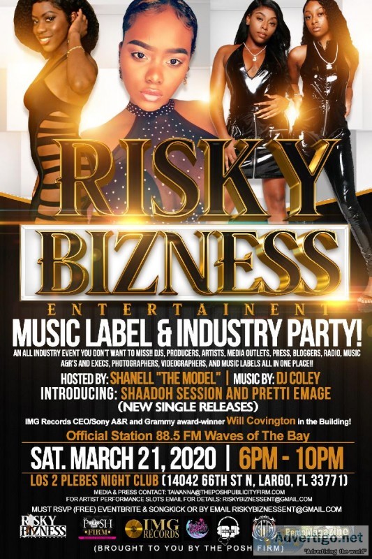 Risky Bizness Ent. Music Label and Industry Party
