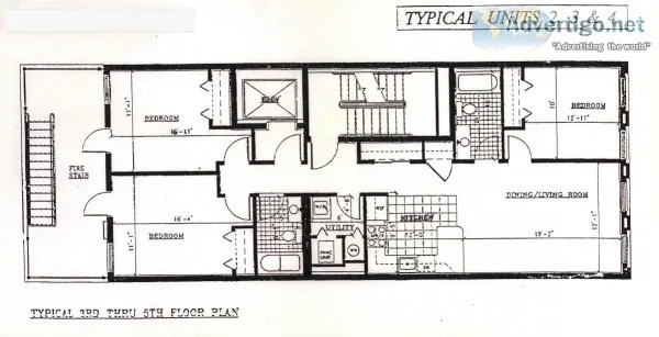 3 bedrooms 2 full baths