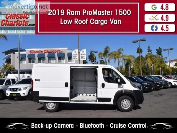 Used 2019 RAM ProMaster 1500 Low Roof Cargo Van for Sale in San 