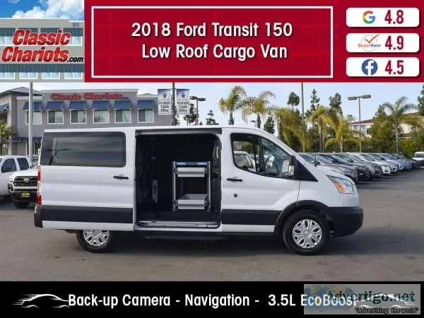 Used 2018 Ford Transit Cargo 150 Low Roof Van for Sale in San Di