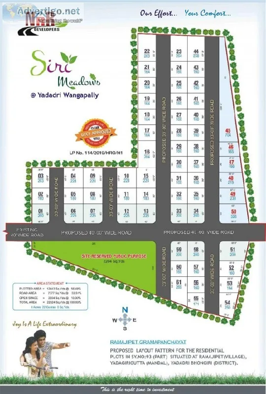 Residential Plot  Land for sale in Warangal Road area Hyderabad
