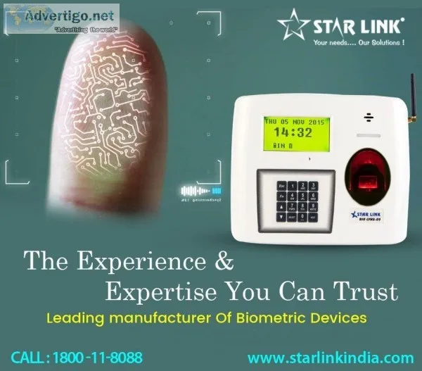 Finger Based Biometric Attendance System - StarLink India
