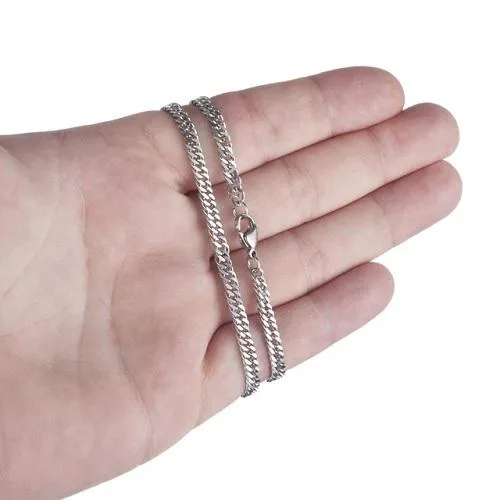 Mens Silver Necklace Chain  SILVADORE