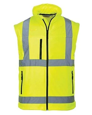 Portwest Softshell Rain Safety Jacket with Zip-Off Sleeves for M