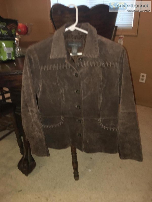 Dark brown leather jacket
