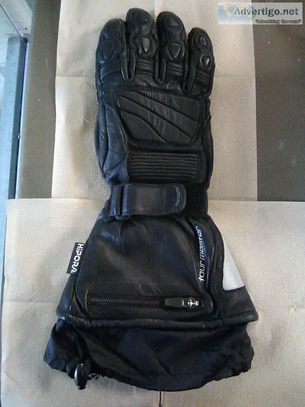 Motorcycle leather black gloves Men medium