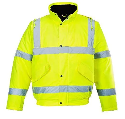 Portwest Hi-Vis Waterproof and Windproof Rain Safety Bomber Jack
