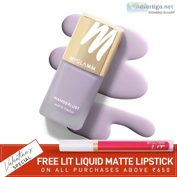 Wanderlust Buy Purple Matte Nail Polish  Nail Lacquer - MyGlamm