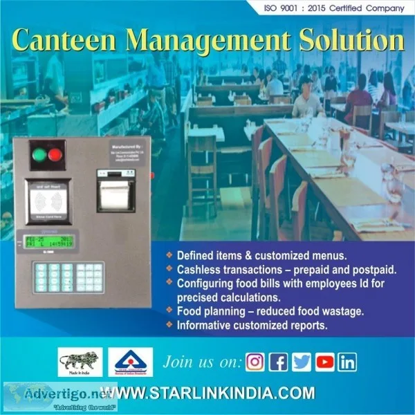 The Best Canteen Management software - StarLink India