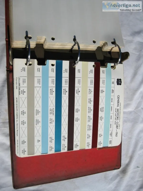1961-70 ACME AUTO PAINT COLOR CHIP BOOK