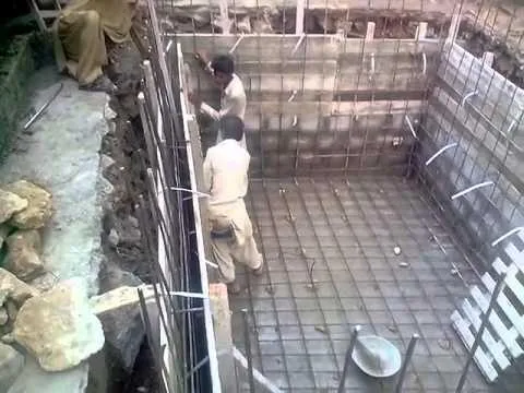 Construction of concrete underground water tank