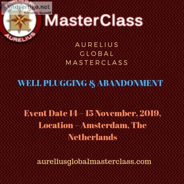 WELL PLUGGING  TRAINING  in Amsterdam