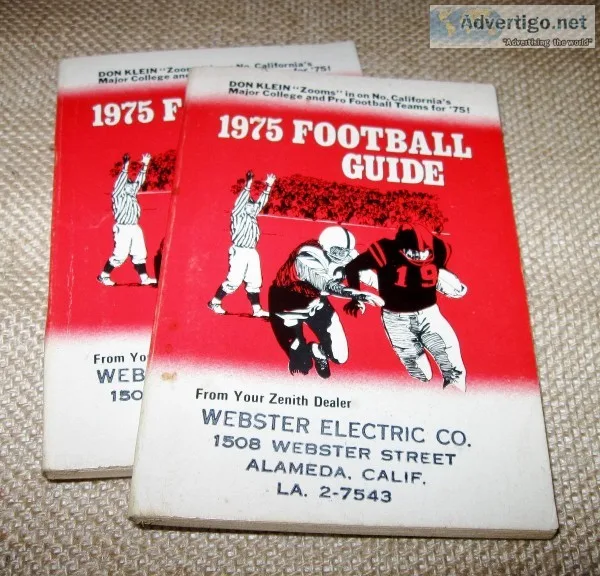Vintage 1975 Football Guide 13th Ed NFL College Schedules Statis