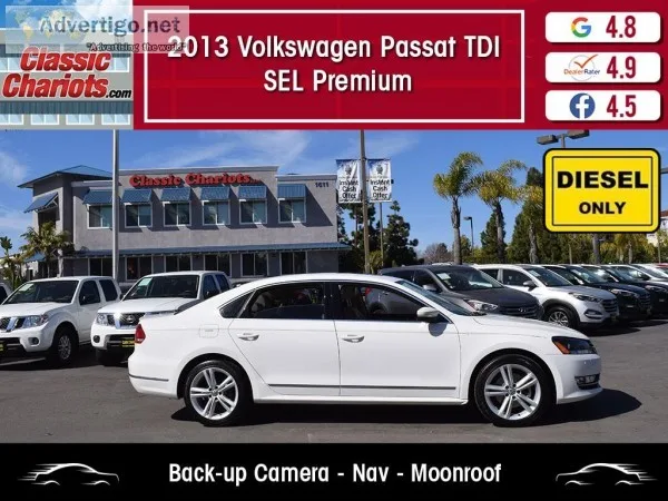 Used 2013 Volkswagen Passat TDI SEL Premium for Sale in San Dieg