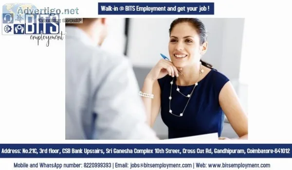 Jobs for voice process and non-voice process executive in Coimba