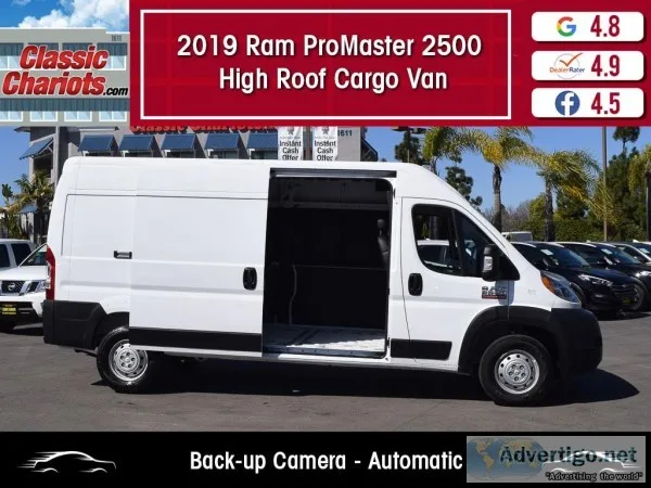 Used 2019 RAM ProMaster 2500 High Roof Cargo Van for Sale in San