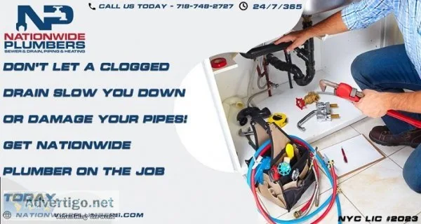 Clogged Drain Cleaner NYC - Nationwide Plumbers
