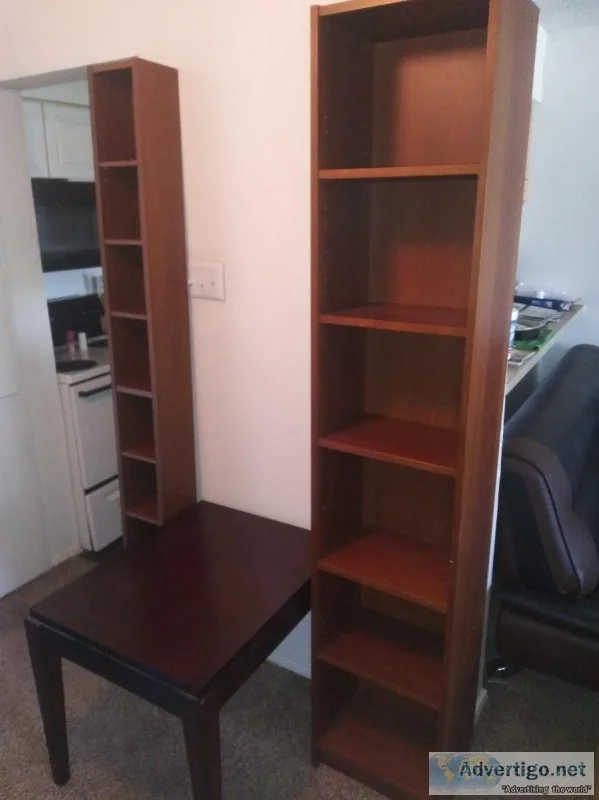 Solid Wood Bookshelf DVD shelf and Coffee Table