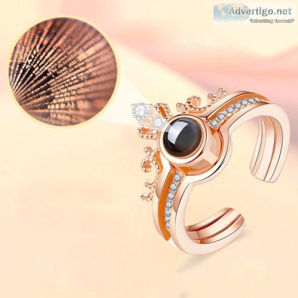 No1 Female Ring 100 languages I love you Projection Rings