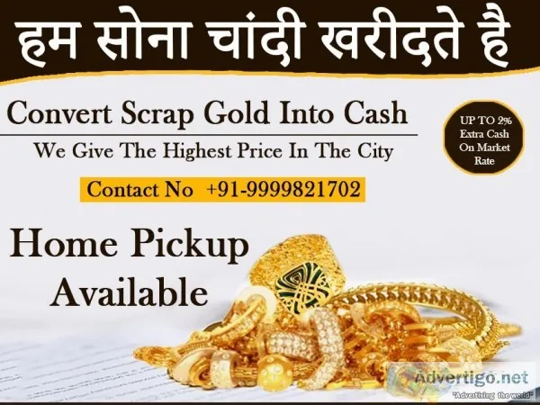 Sell Gold for Cash in Delhi