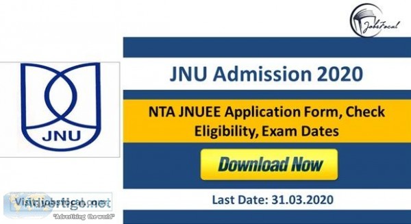 JNU Admission 2020 NTA JNUEE Application Form Check Eligibility 