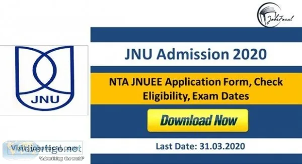 JNU Admission 2020 NTA JNUEE Application Form Check Eligibility 