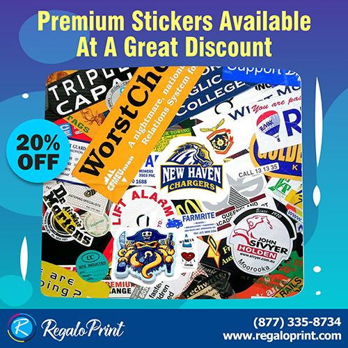 Premium Stickers Available At 20% Discount - RegaloPrint