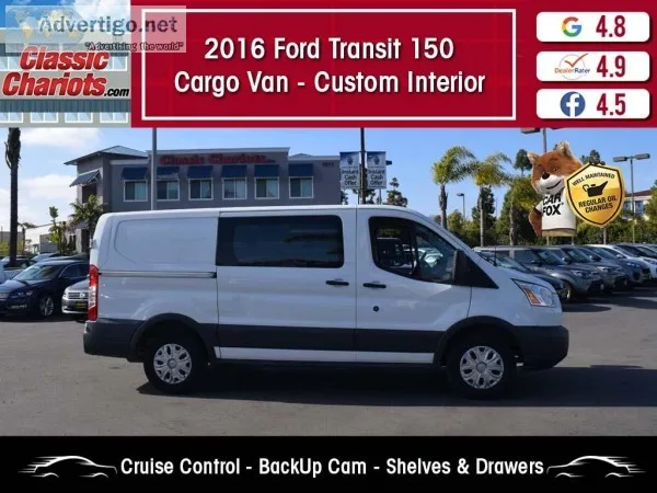Used 2016 Ford Transit Cargo 150 Low Roof Van for Sale in San Di