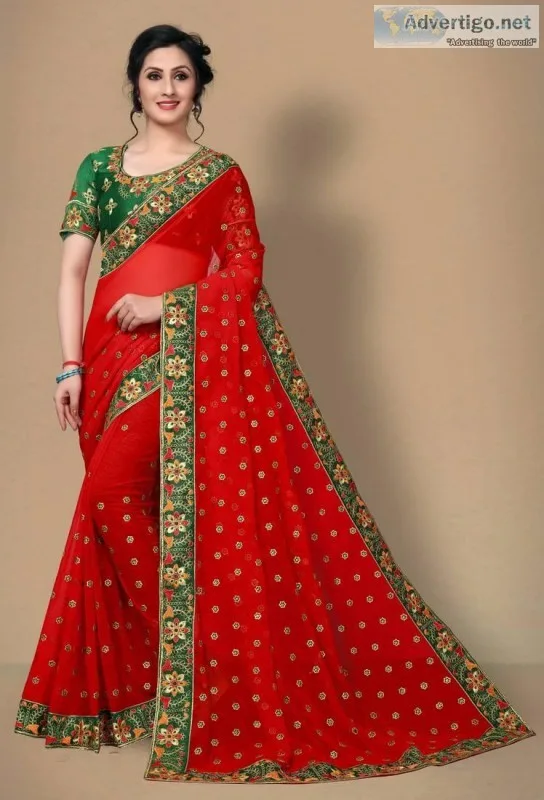 Pick The Latest Red Sarees For Wedding From Mirraw