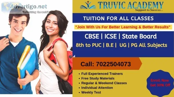PUC Tuition Classes in Bangalore Truvic Academy