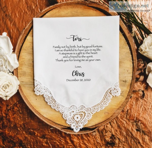 Best Personalized wedding handkerchiefs for Bride and Groom