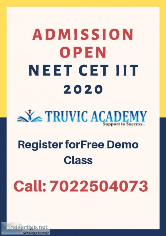 NEET 2020 Entrance Coaching in Bangalore in Truvic Academy