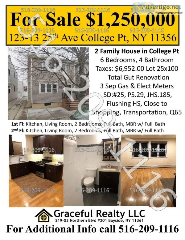 2 Family House in College Pt