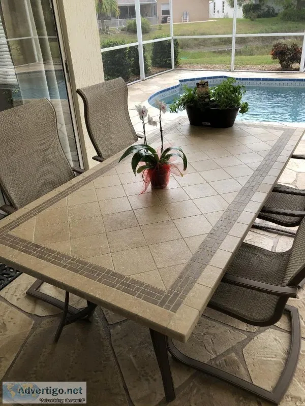Granite outdoor table
