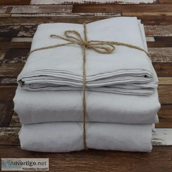 Buy Linen Sheets Set Stone Grey From Linenshed Australia