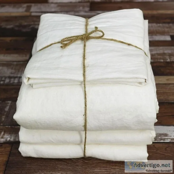 Buy Linen Sheets Set Chalk From Linenshed Australia