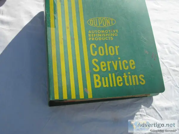 1974-86 DUPONT auto color paint chip book