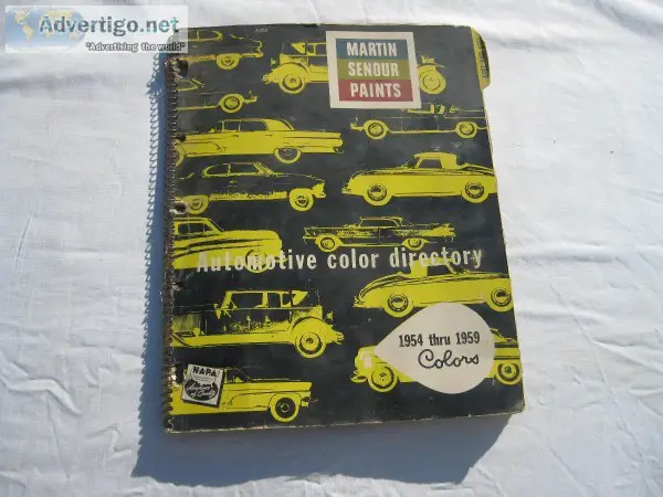 1954-59 MARTIN SENIOR AUTO PAINT CHIP BOOK