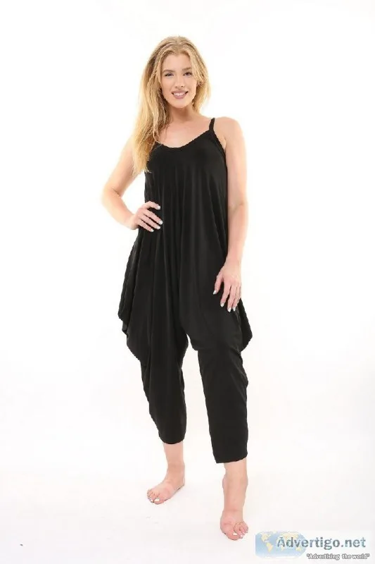 The fashionista with black traveler jumpsuit