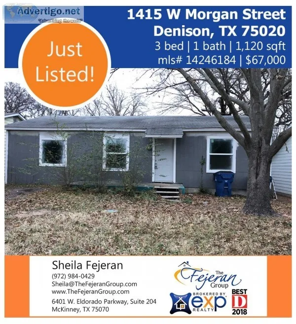 Denison TX Home for Sale