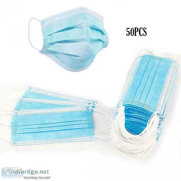 Blue Disposable Medical Salon Professional Ear loops Face Flu 3 