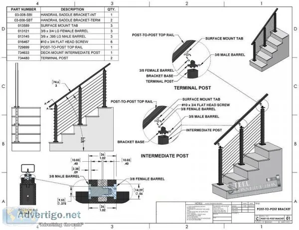 Staircase and handrail Services in New york - Steel Construction