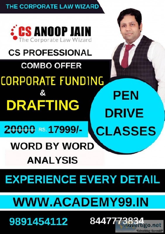 Most Demanding CS Professional Pendrive Classes
