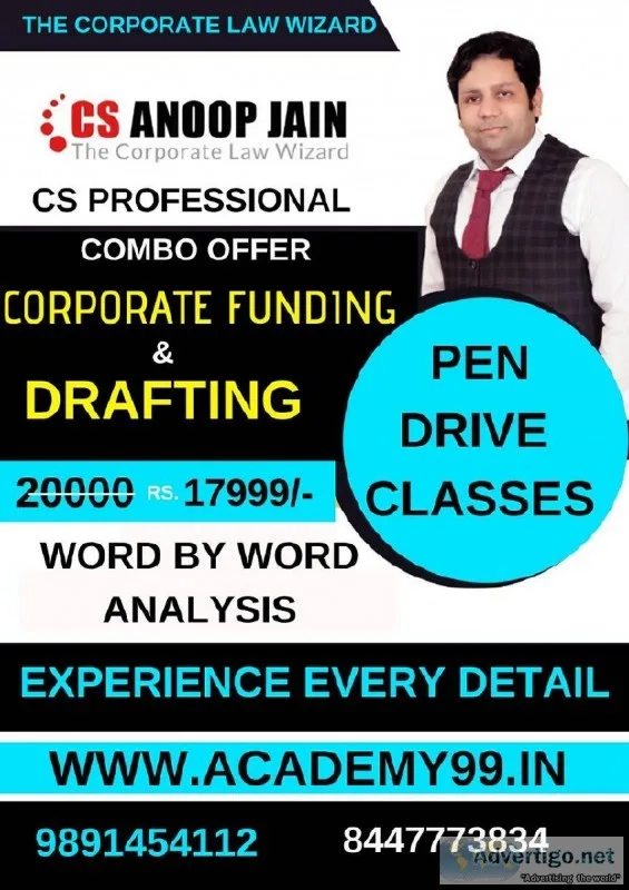 Most Demanding CS Professional Pendrive Classes