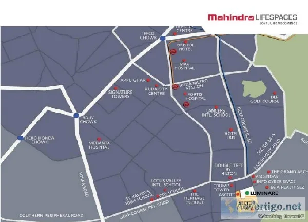 Mahindra Luminare &ndash 3 and4BHK Flats at Golf Course Extn Roa