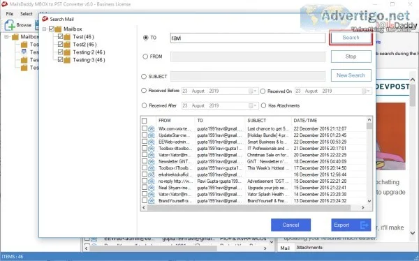 Mailsdaddy mbox to pst converter tool