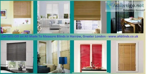 Get 50% Off on All Made To Measure Blinds in Harrow Greater Lond