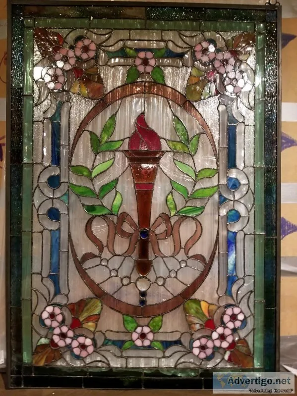 Large stain glass 26&quot x 37&quot