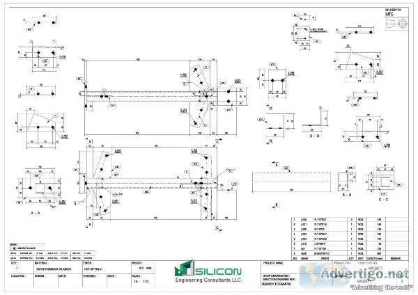 Fabrication Shop Drawing and Drafting Services New Jersey - Sili