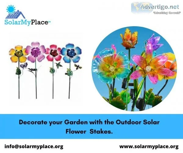 Bright up your Garden with Solar Flower Stakes-Solarmyplace